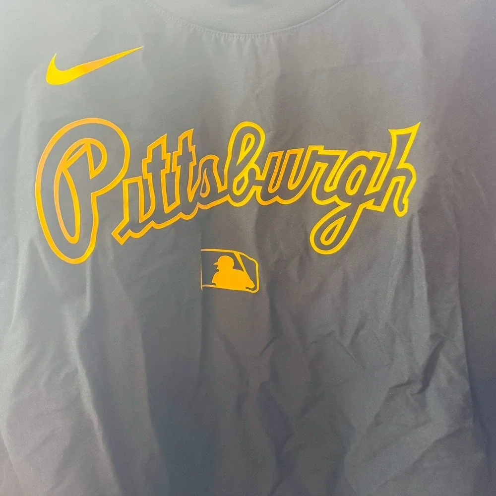 Nike Pittsburgh Pirates MLB Sweatshirt XL Black Gold Authentic Collection‎ Top